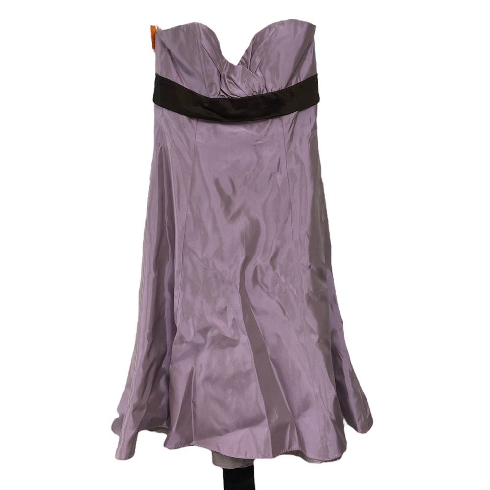 Vintage Alvina Valenta Maids Strapless Bow Dress Deadstock Purple Brown Size 6